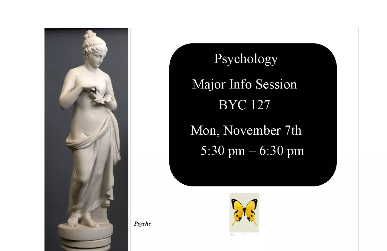 Psychology Major Info Session Fall 2022