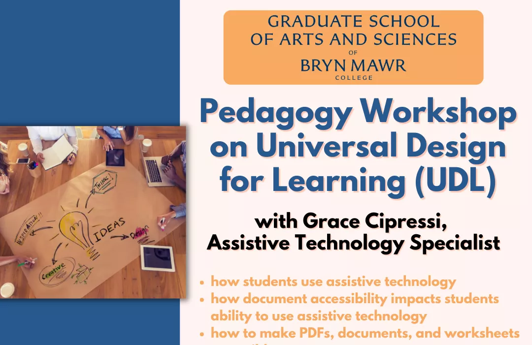 Pedagogy Workshop on UDL poster