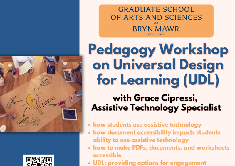 Pedagogy Workshop on UDL poster