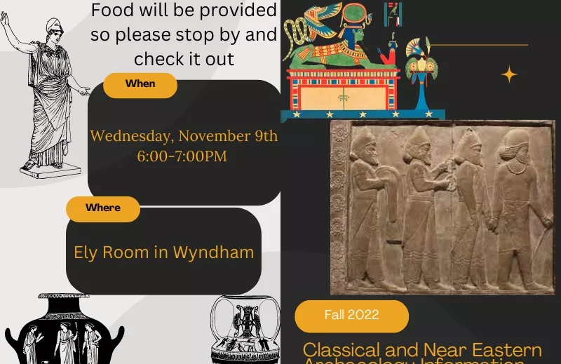 Archaeology Fall 2022 Info Session Poster