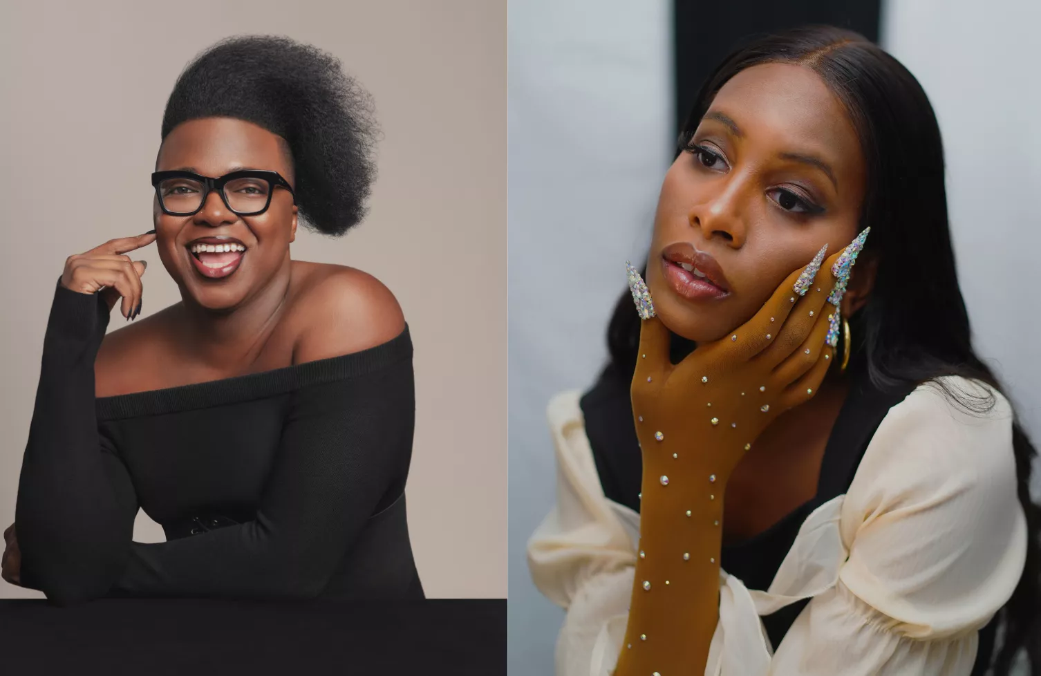 Headshots of Tre'vell Anderson and Nyala Moon