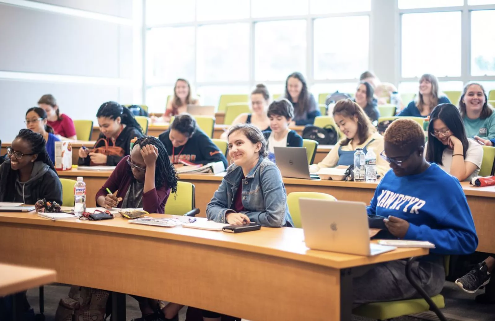 Students sitting in a lecture hall