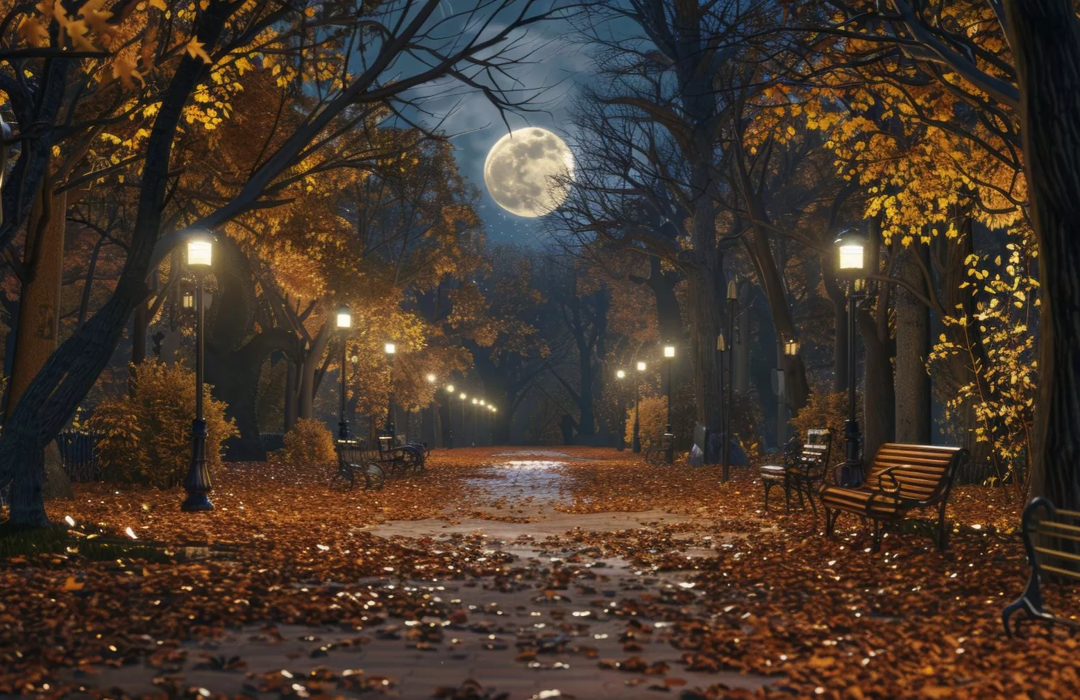 moonlit park