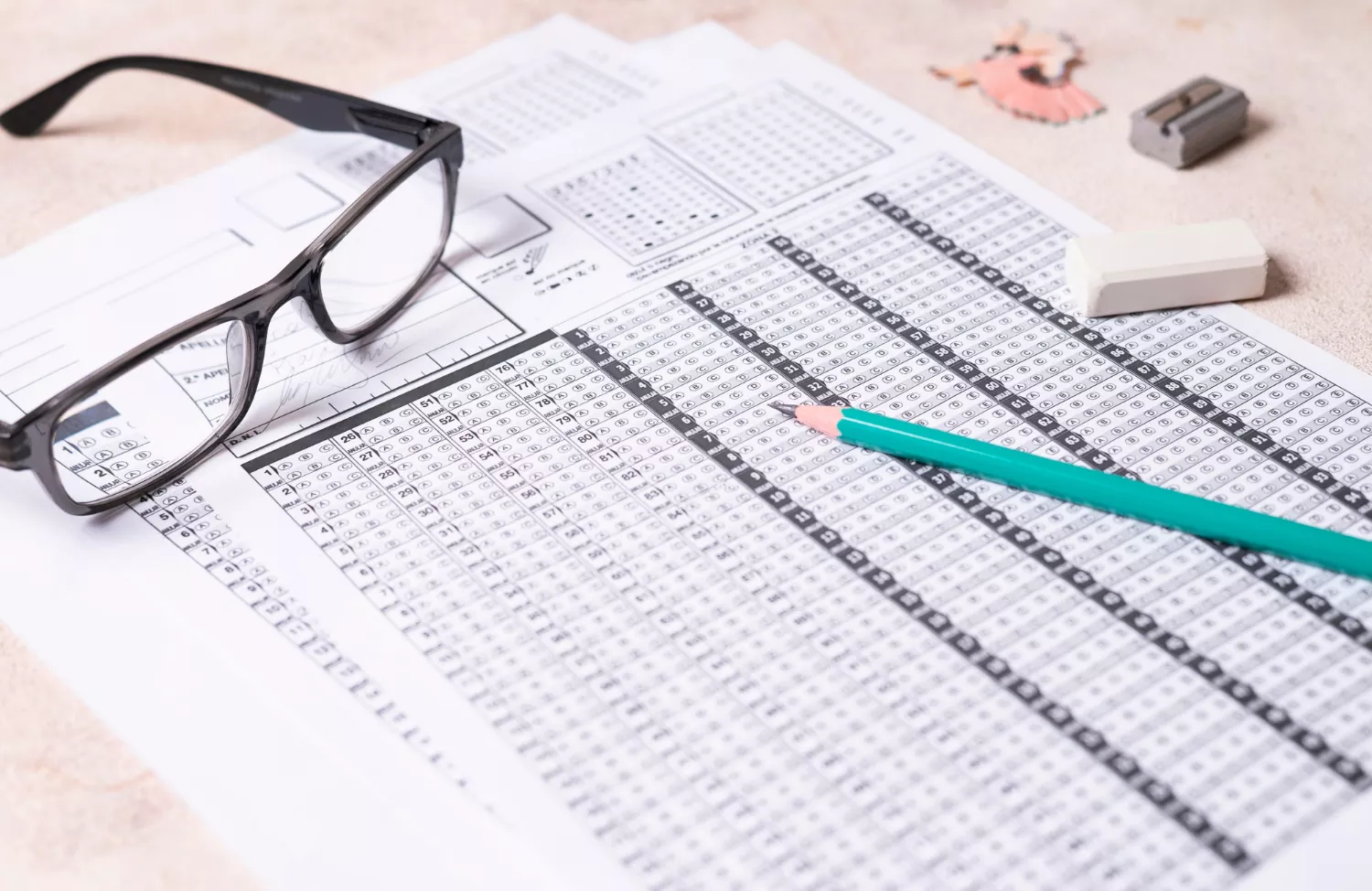 Exam Sheet Stock