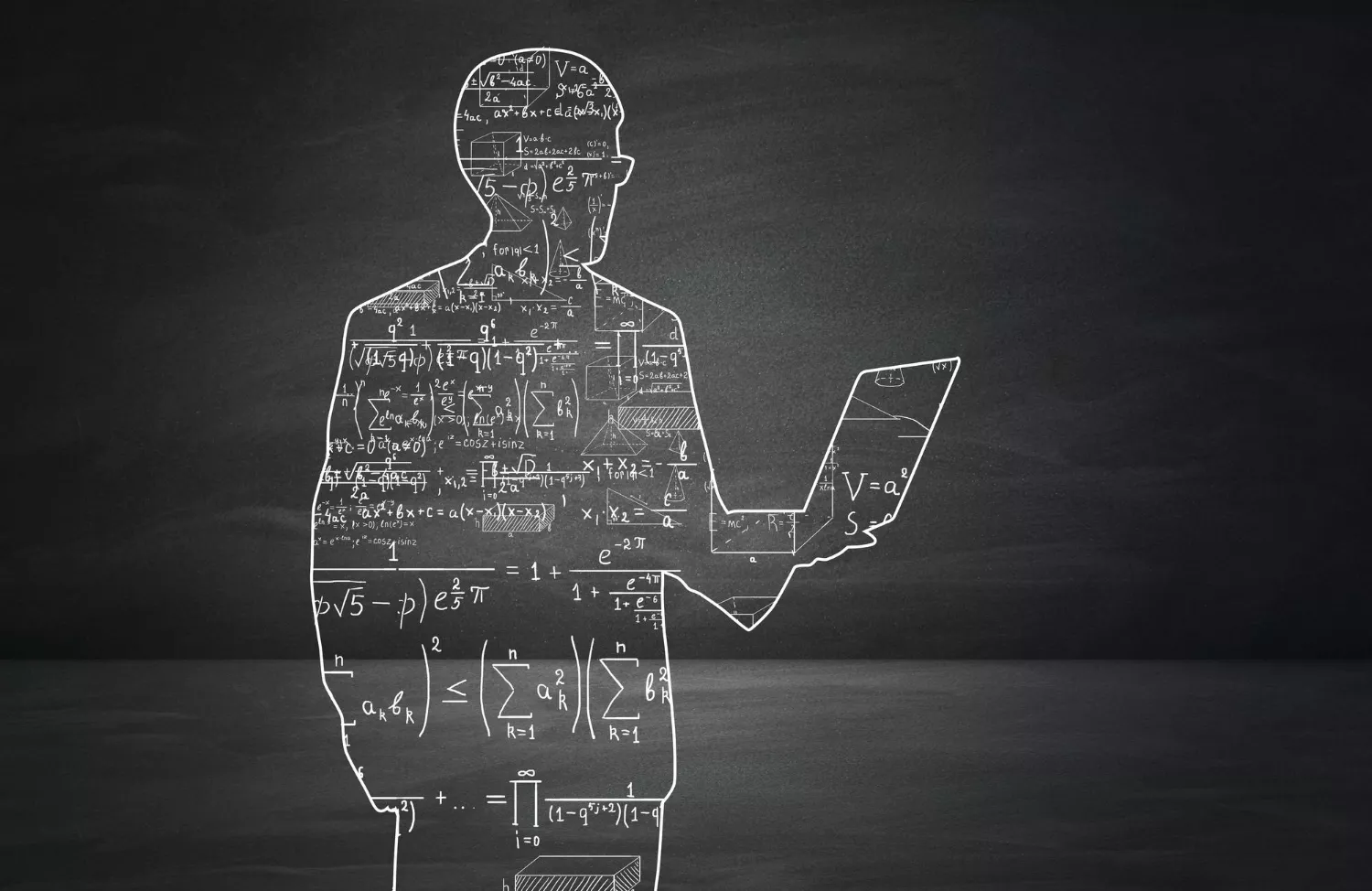 Math in chalk stock