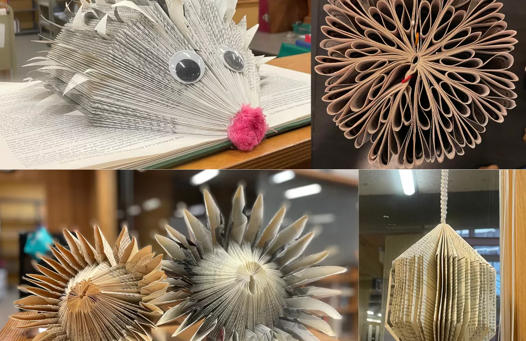 Paper Hedgehogs and Flowers