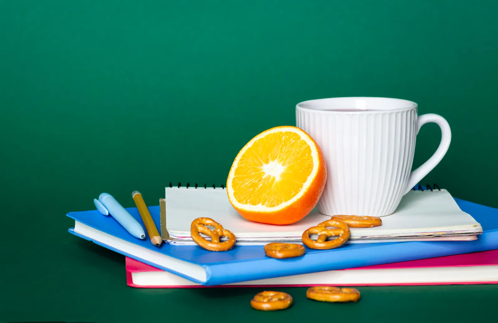 books and snacks stock