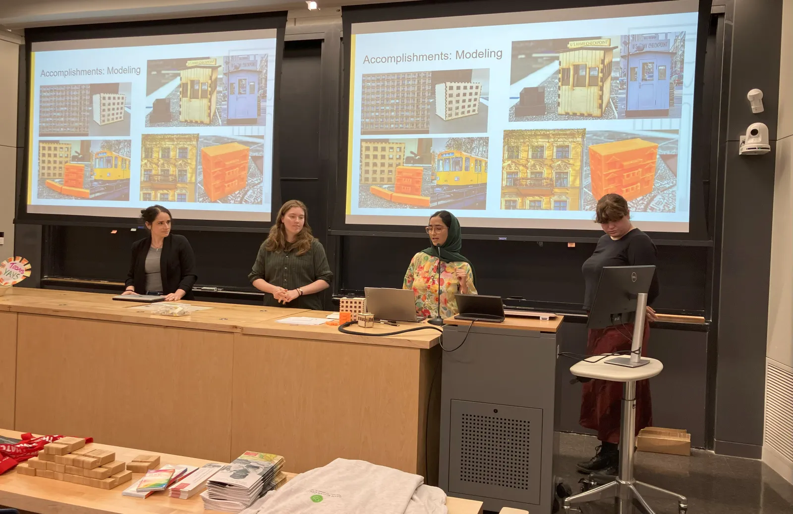 students making a presentation