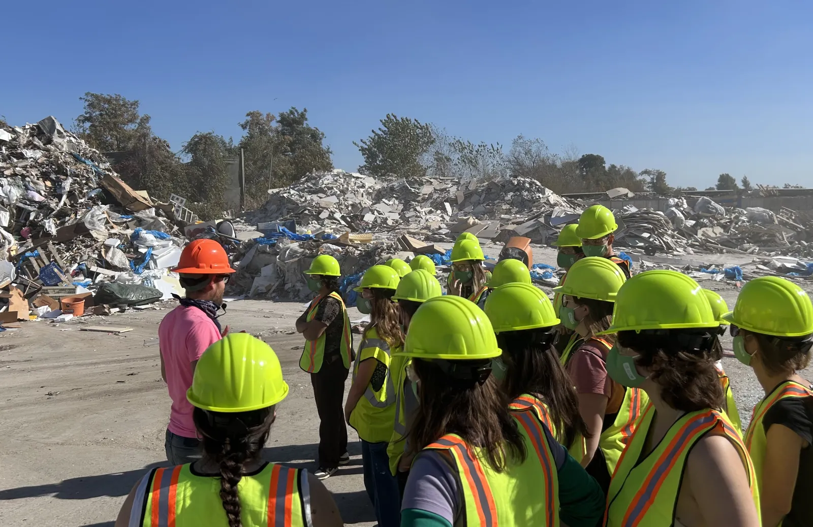 Photo of Students standing during tour at RAIR. 