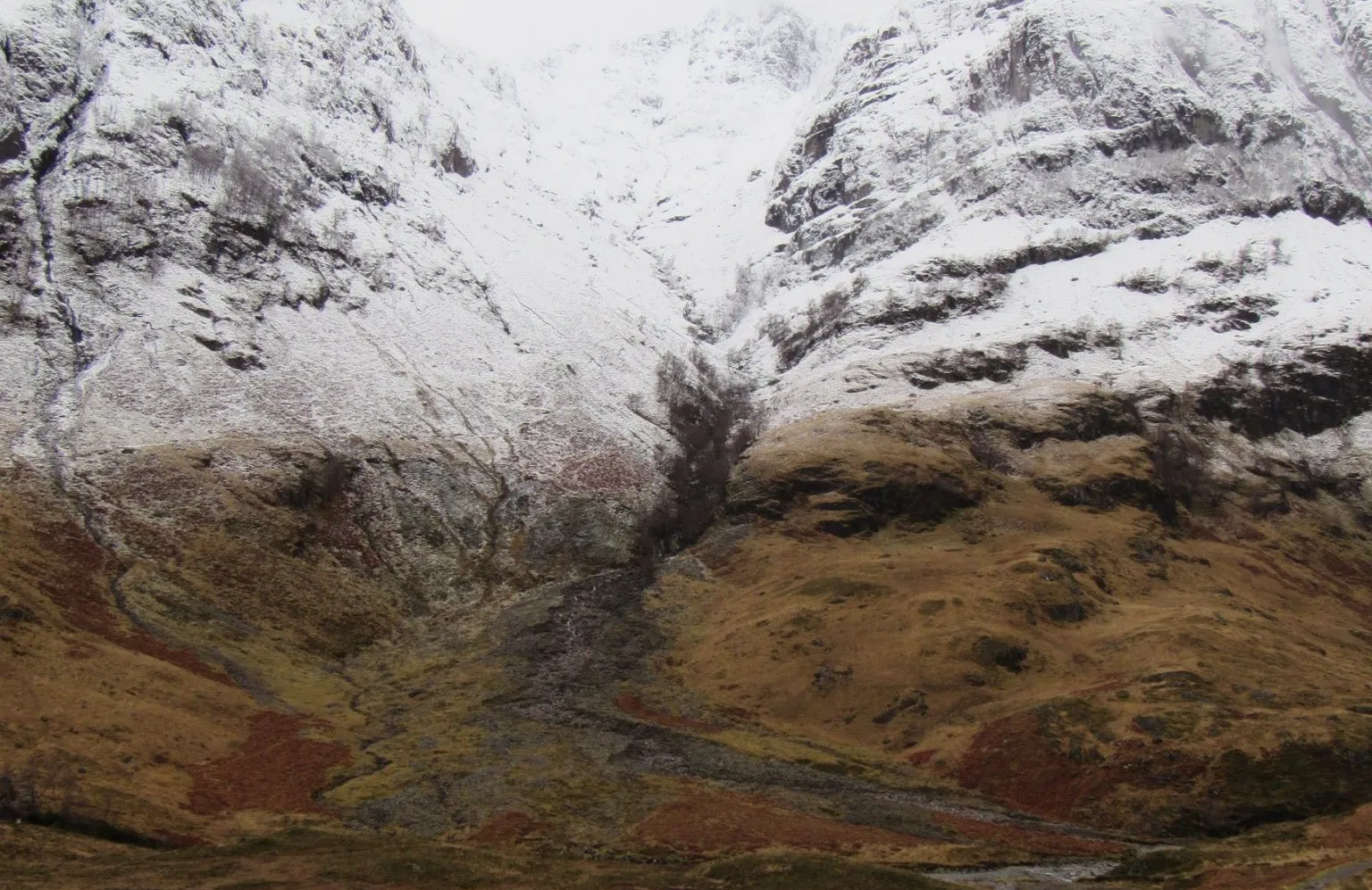 a snowcapped mountain in Scotland
