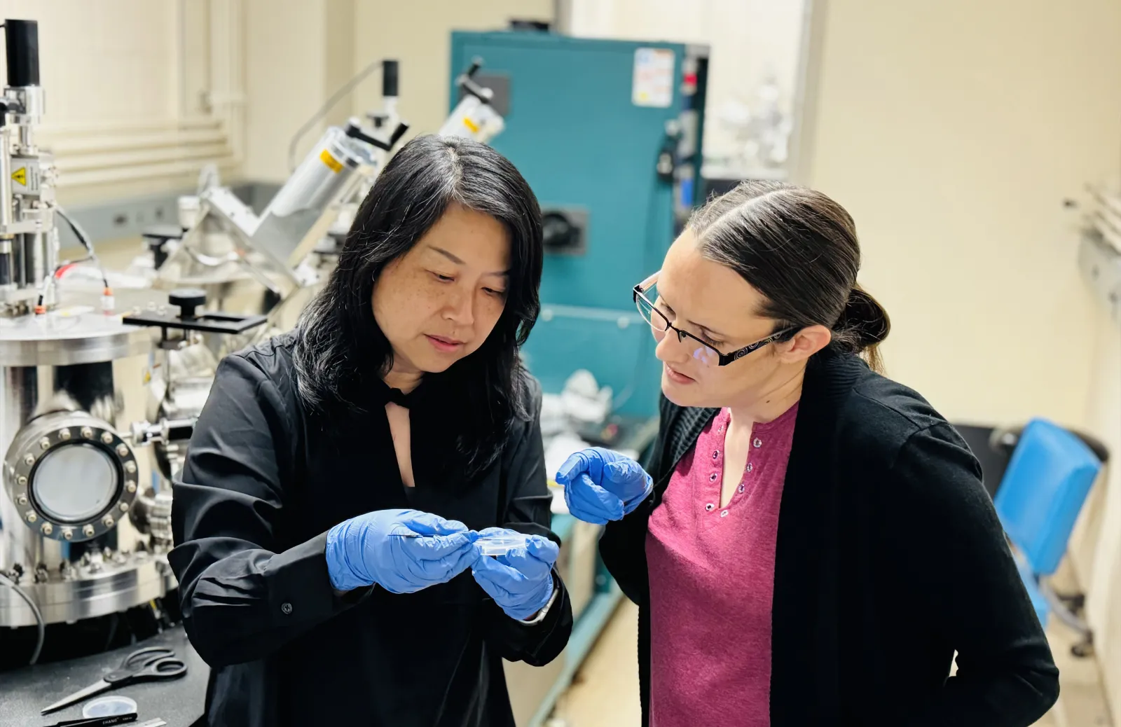 a professor and student in the lab