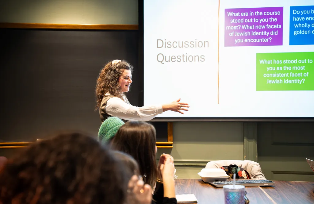a professor teaching a class
