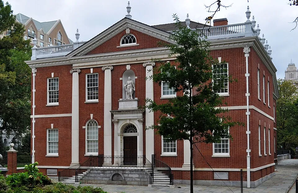 "American Philosophical Society Library Hall," image from Wikimedia Commons licensed under the Creative Commons Attribution-Share Alike 4.0 International license