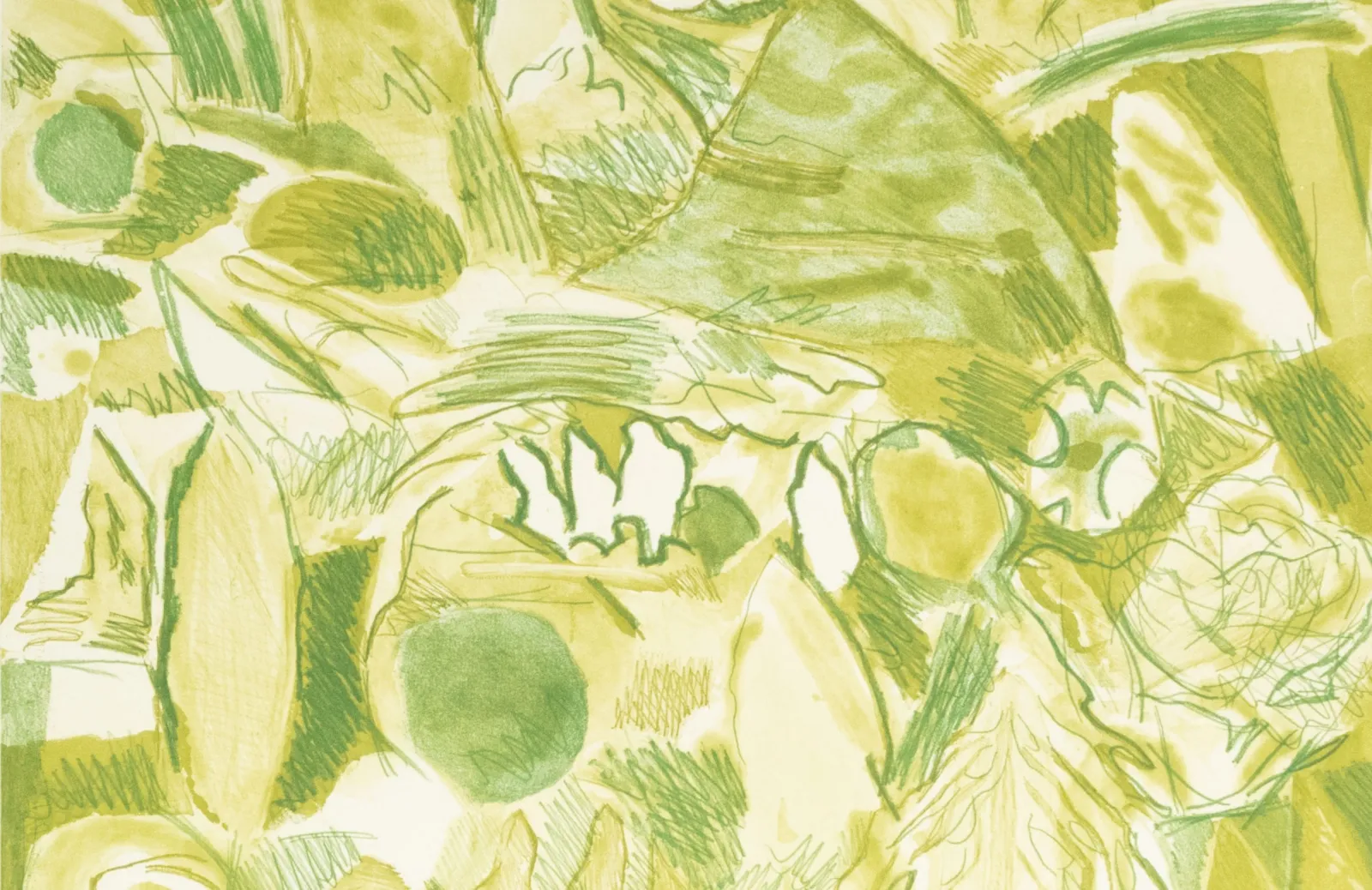 Green abstract etching 