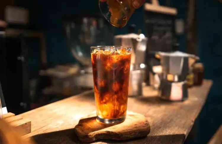 An iced coffee