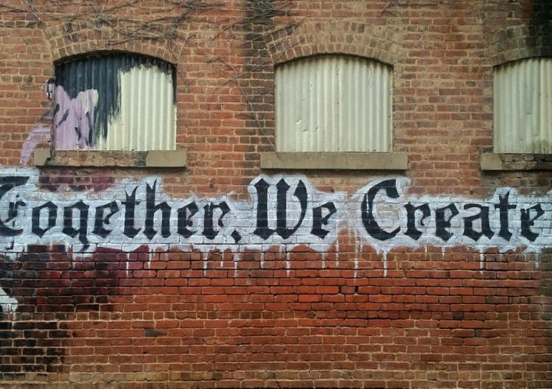 "Together we create" mural