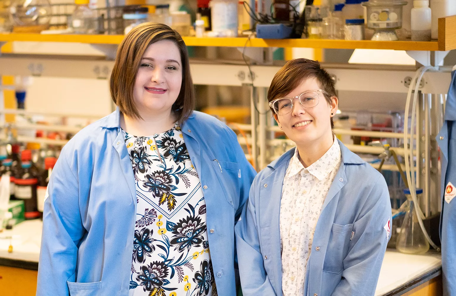 Graduate Students Cassandra Gates and Emma Allen