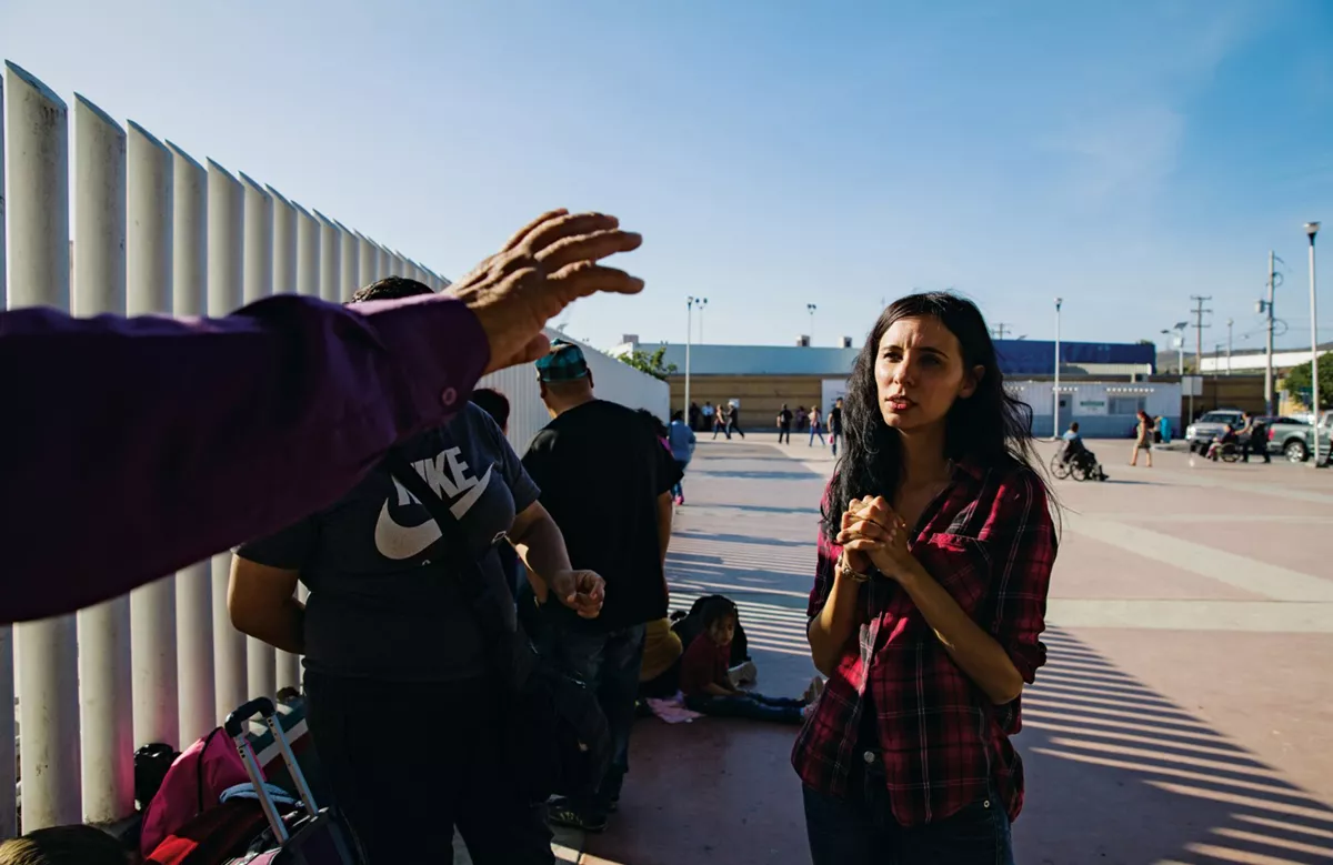 Nicole Ramos at the border