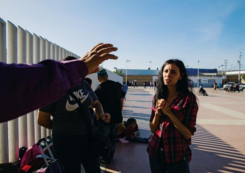 Nicole Ramos at the border