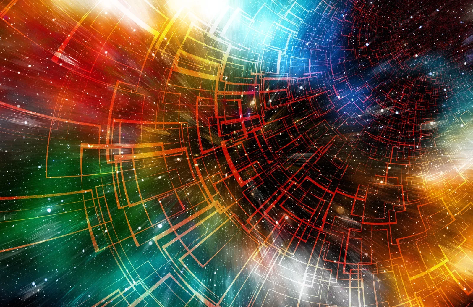 Colorful abstract data cloud