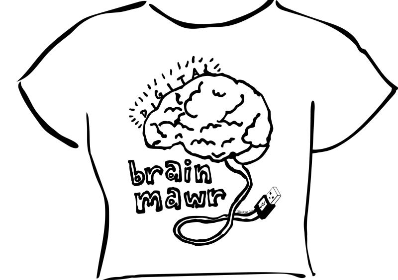 digital brain mawr tshirt design