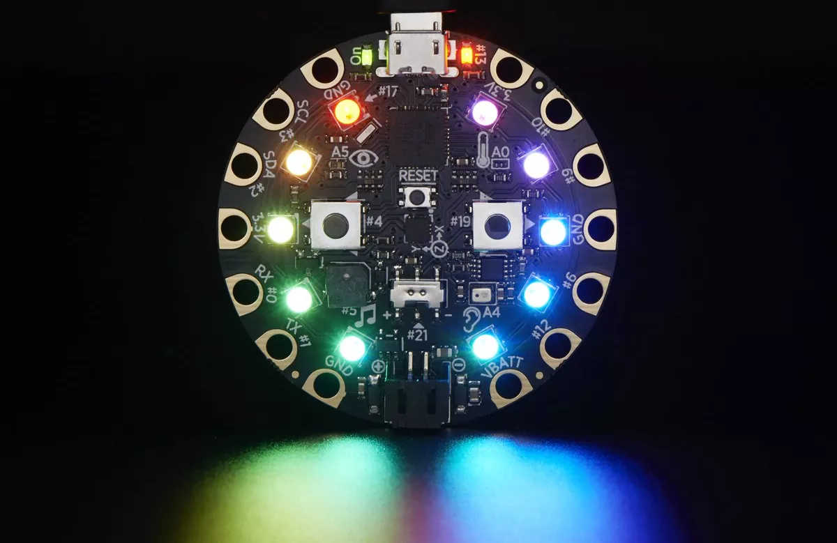 Colorful circuit board image