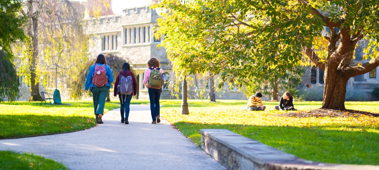 Students Walking in the Fall