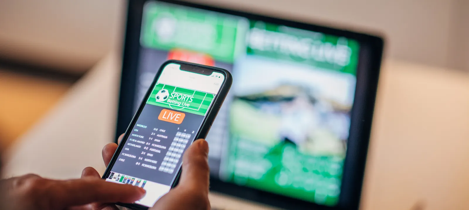 someone making an online bet