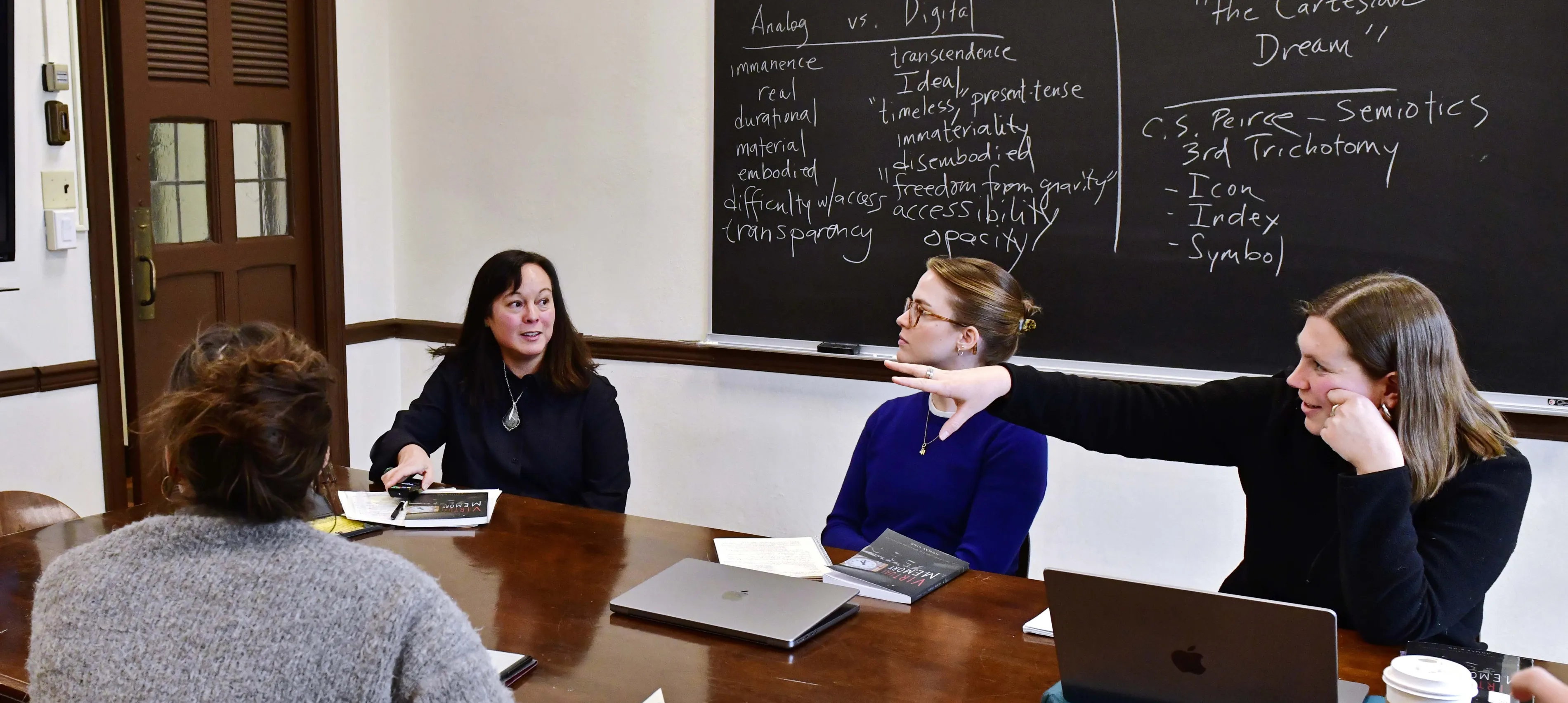 students and professor in the classroom
