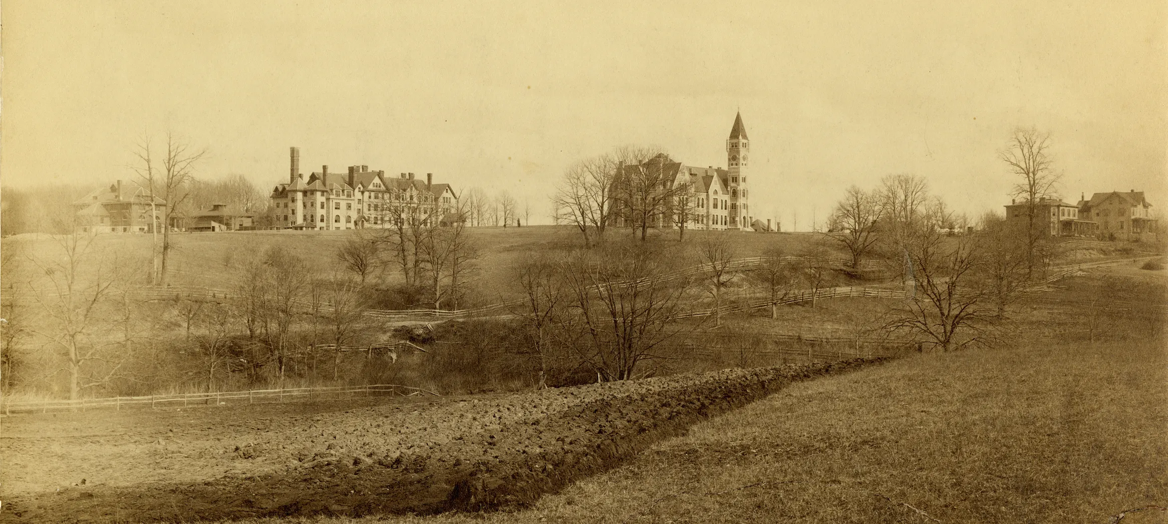 Bryn Mawr's campus in 1885