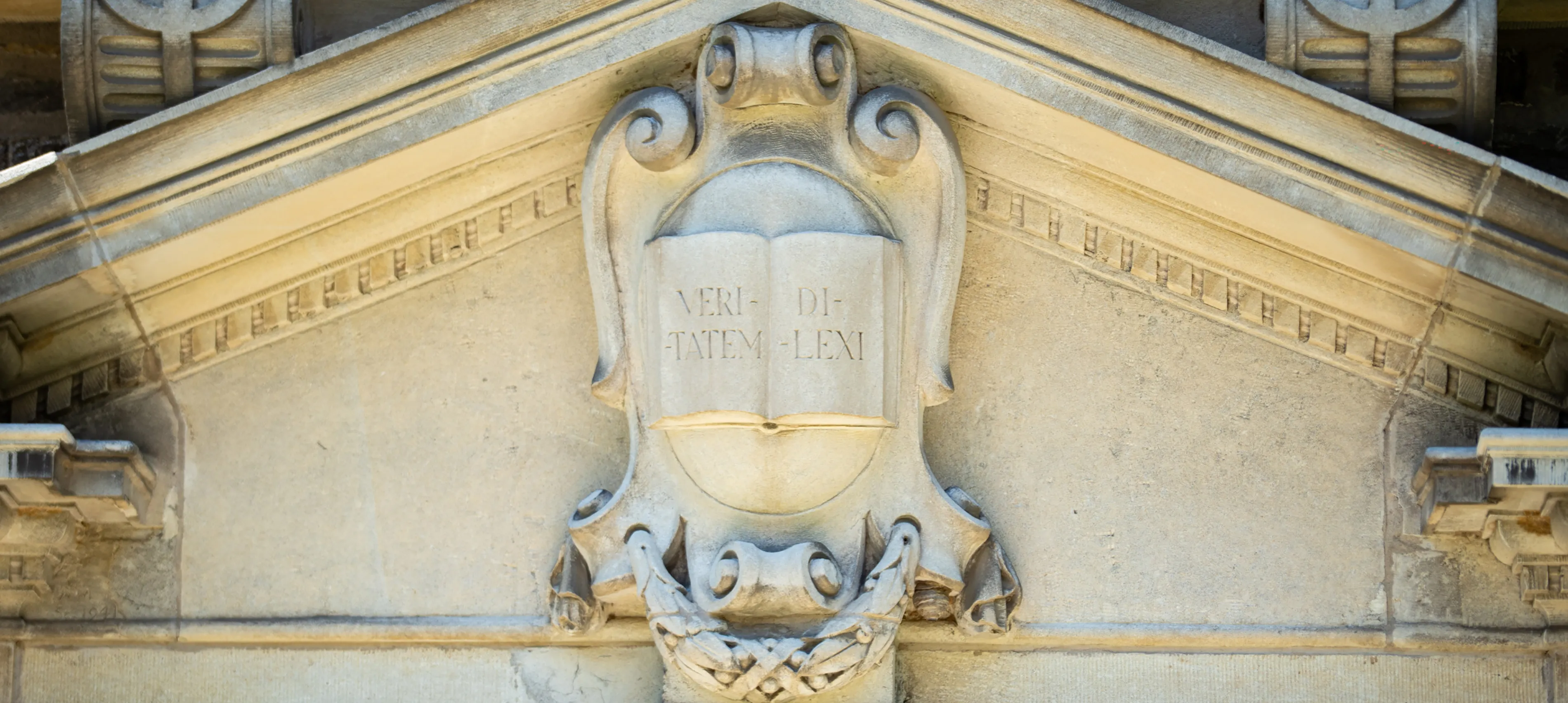Bryn Mawr College motto in latin on stone veritatem dilexi