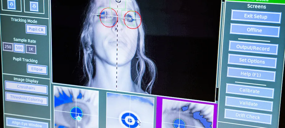 eye tracking software screen shot