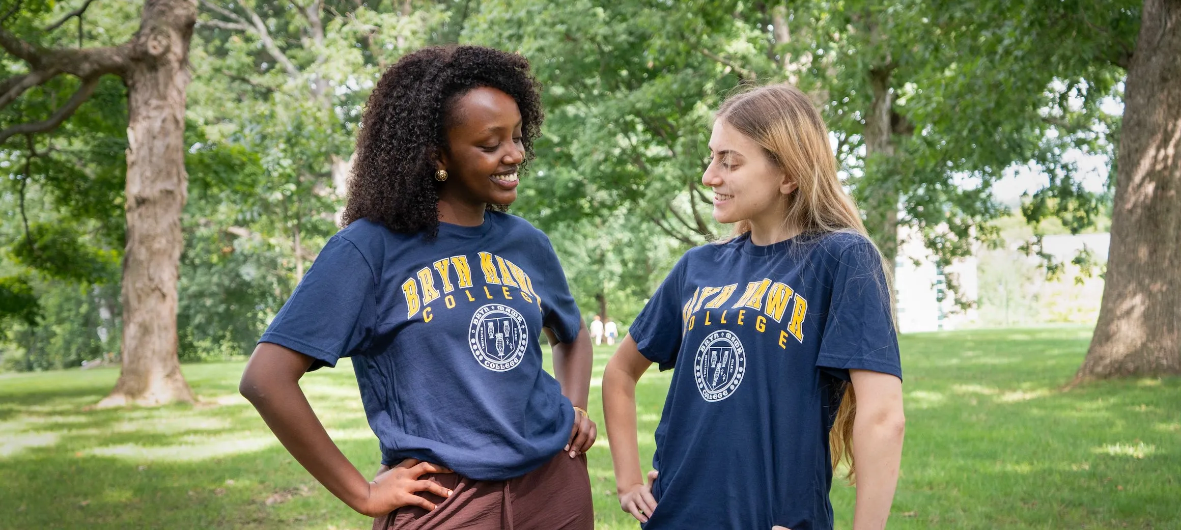 Students sporting Owlfit Friday Bryn Mawr shirts