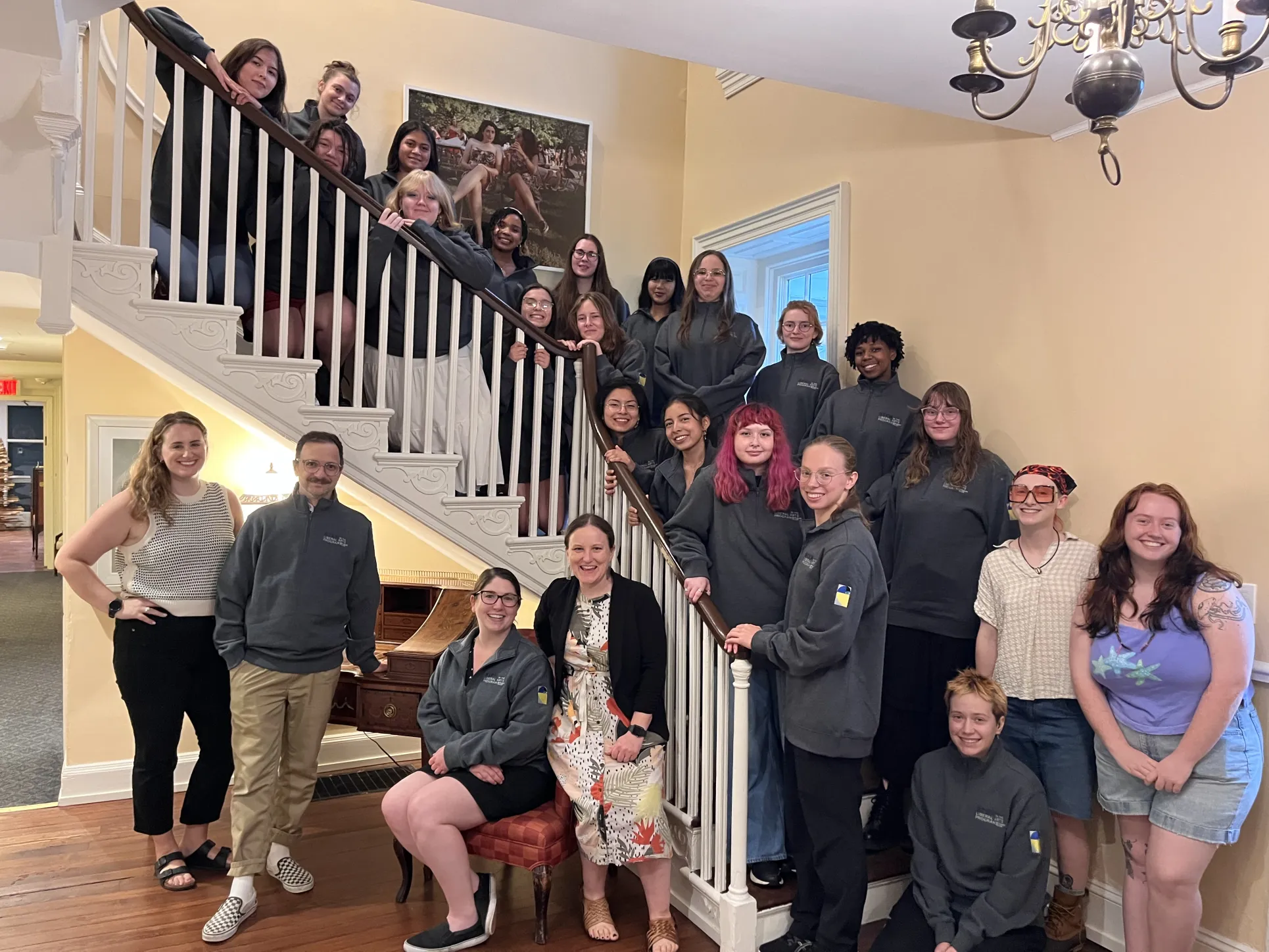 STEMLA '29 in their new STEMLA sweatshirts after the Summer 2025 Closing Ceremony