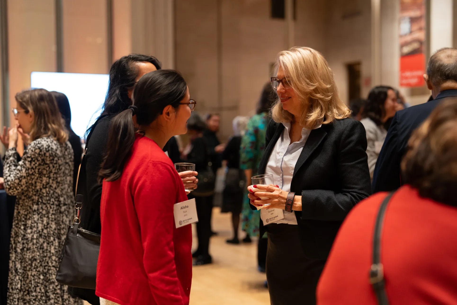 People talking in a crowd