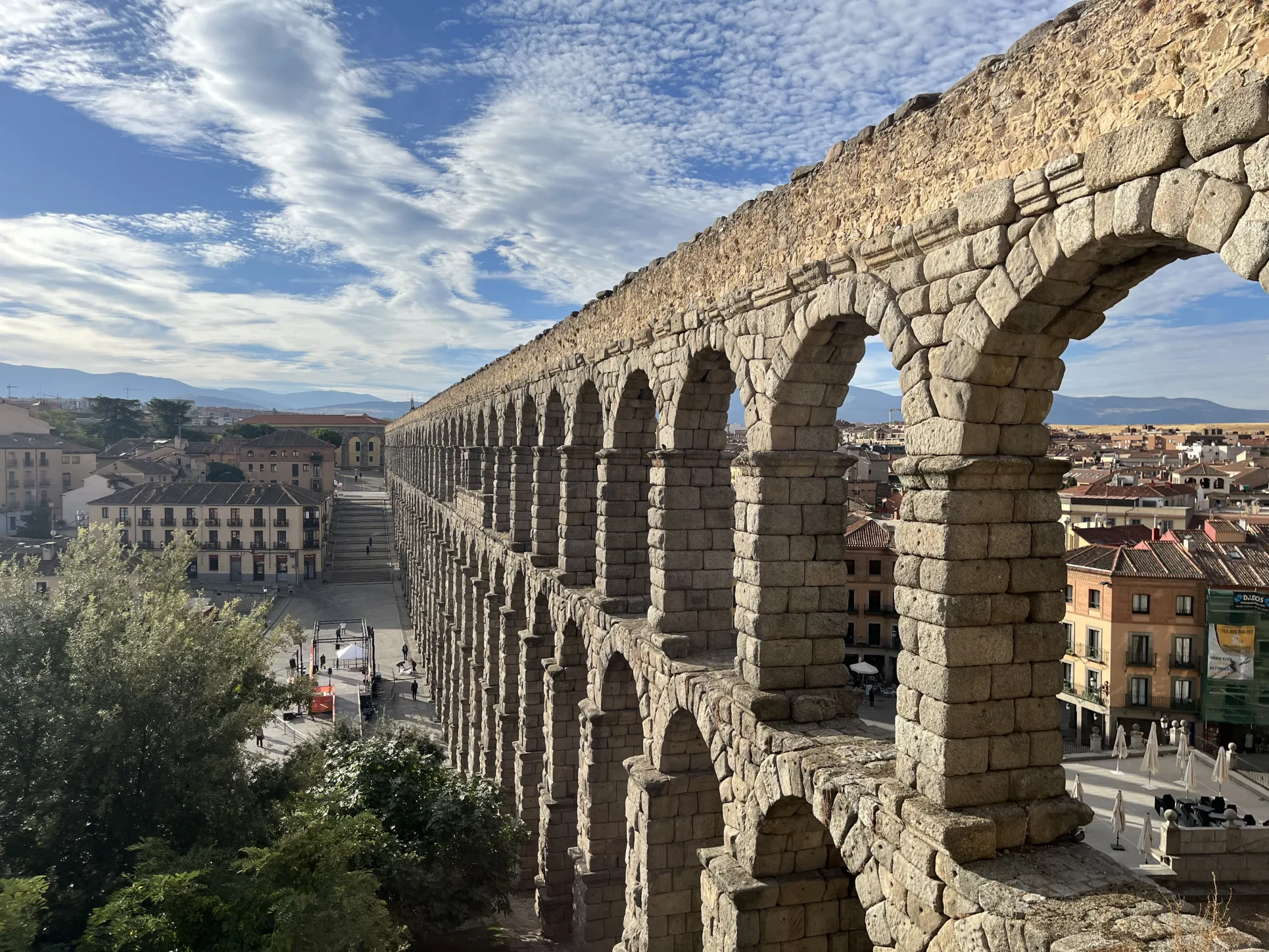 an image of an ancient Roman aqueduct in Spain