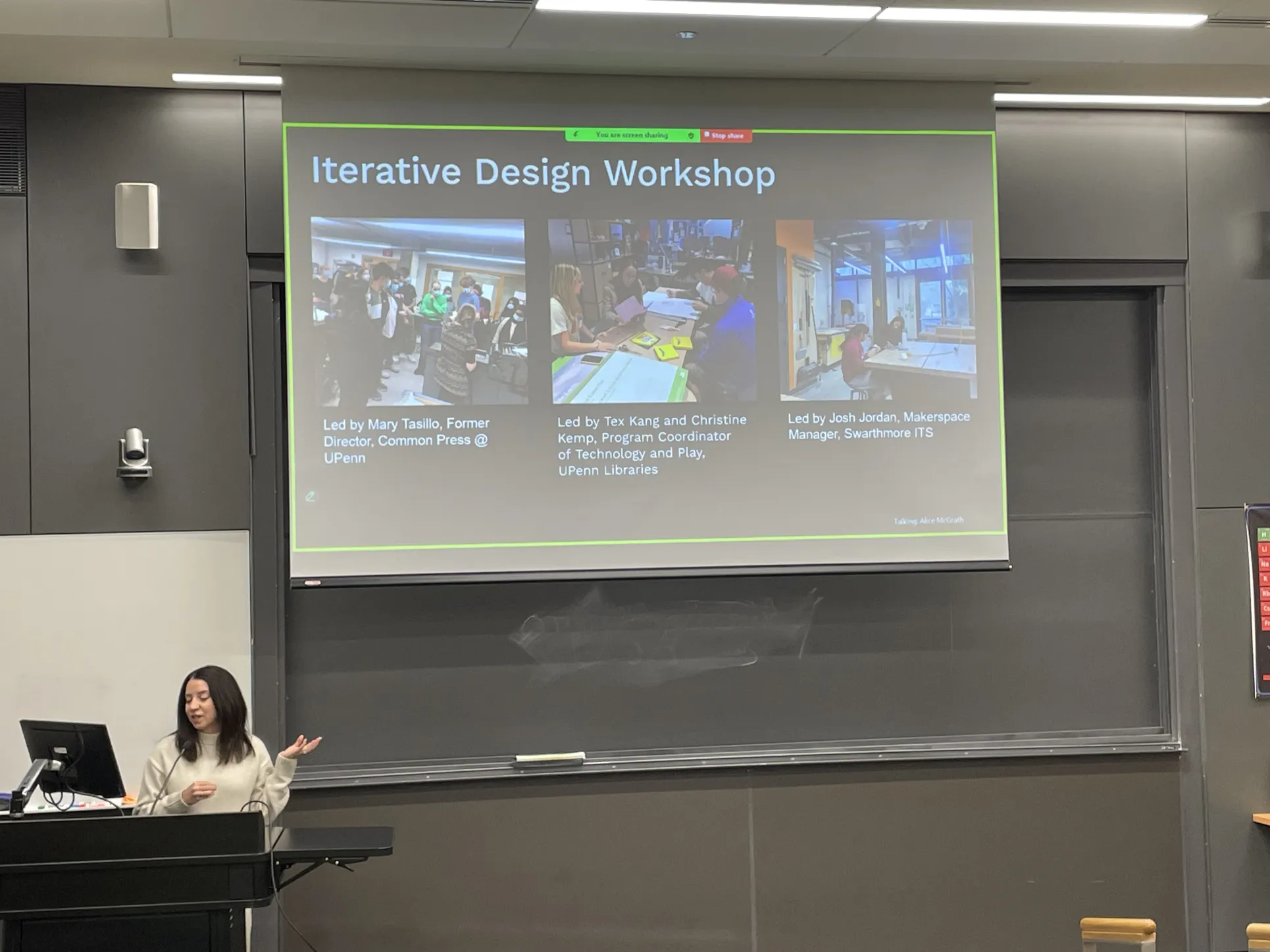 Amanda Licastro, Head of Digital Scholarship Strategies, presents during the Tri-Co Digital Scholarship showcase