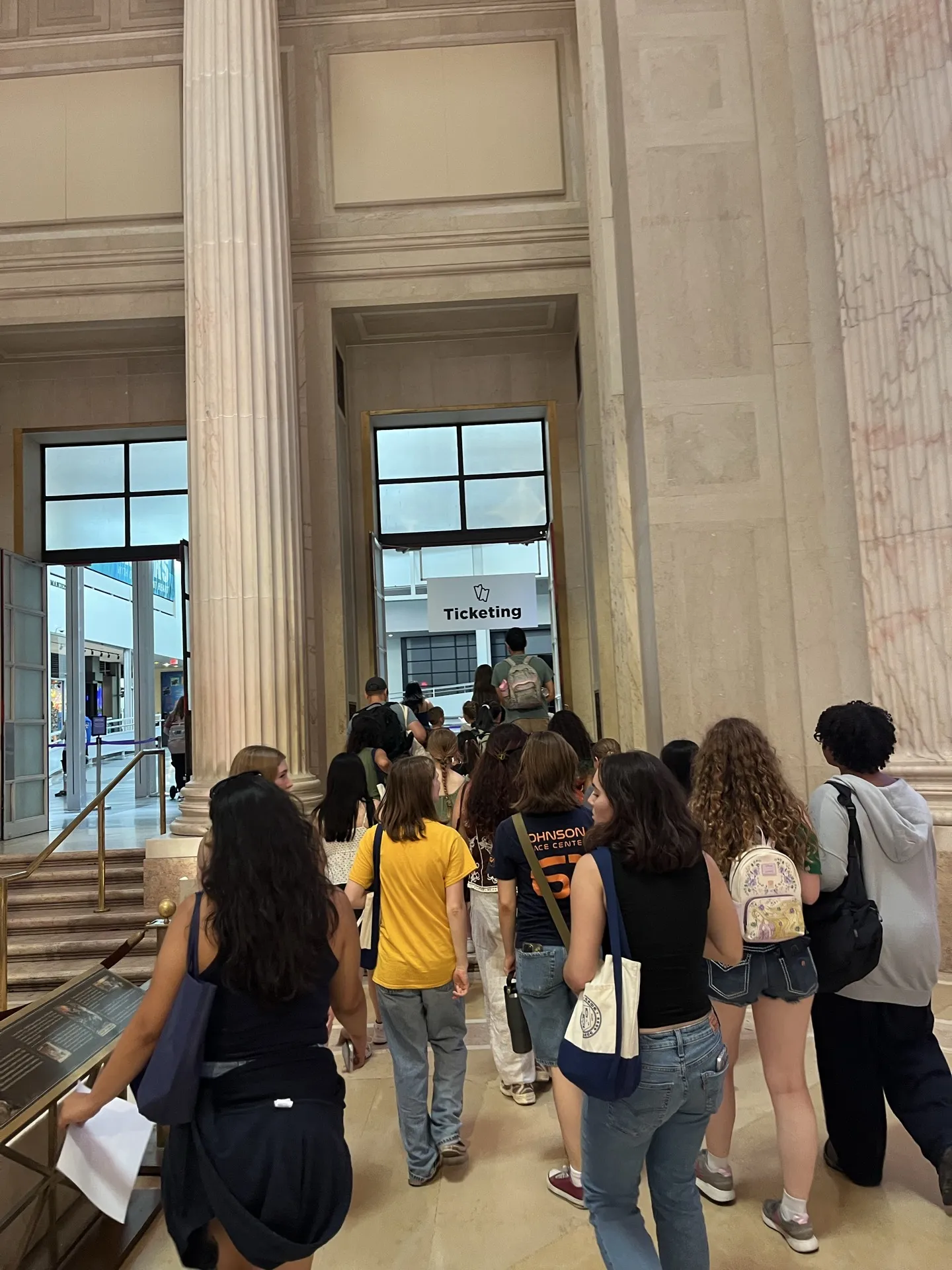 STEMLA Fellows enter the Franklin Institute during the Summer 2026 program