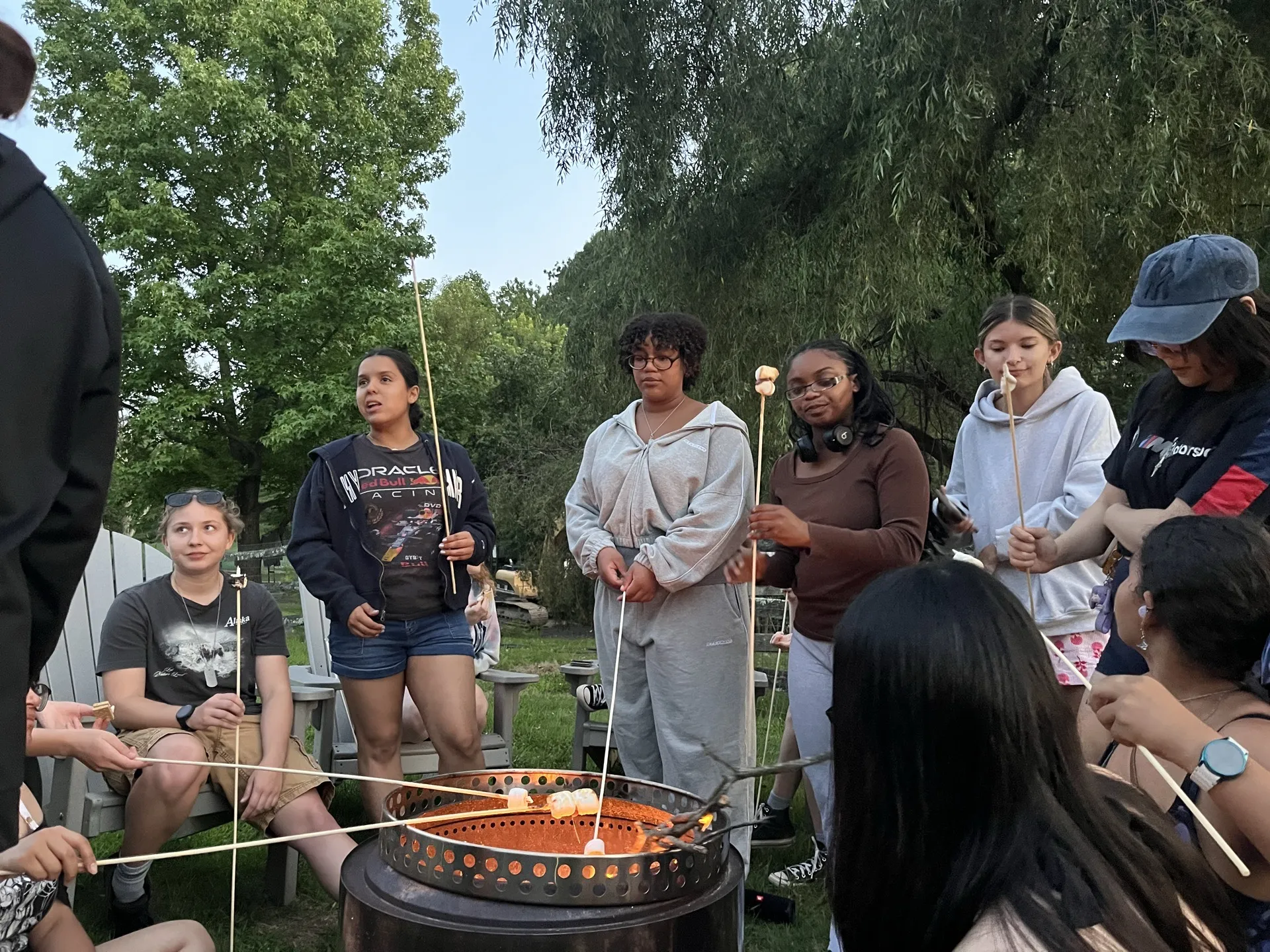 STEMLA fellows roast s'mores 