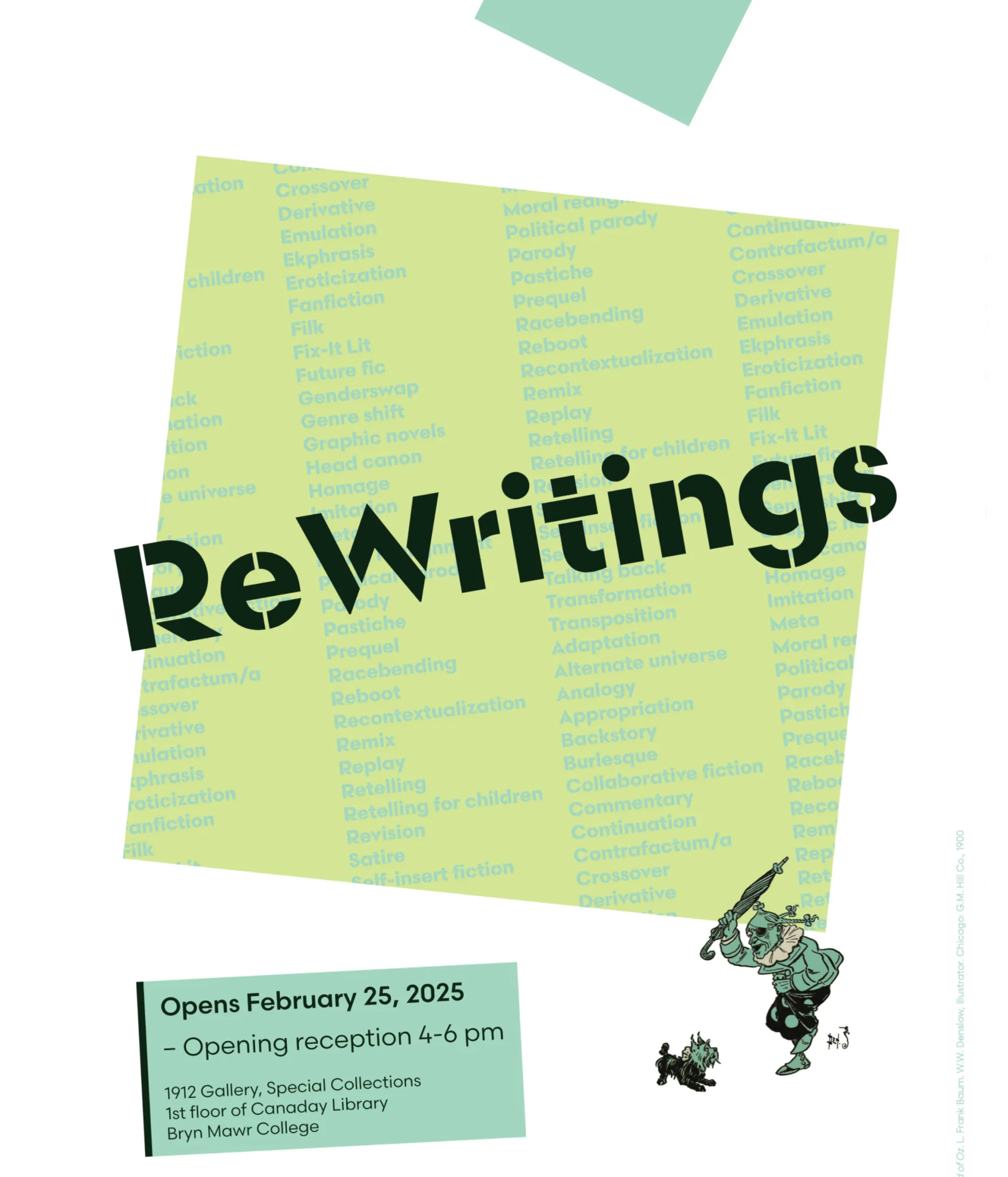 Poster for opening of ReWritings.