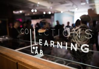 The Collections Learning Lab is a collaborative exhibition space in Canaday Library