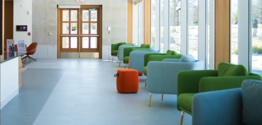Interior photo of Student Life and Wellness Building