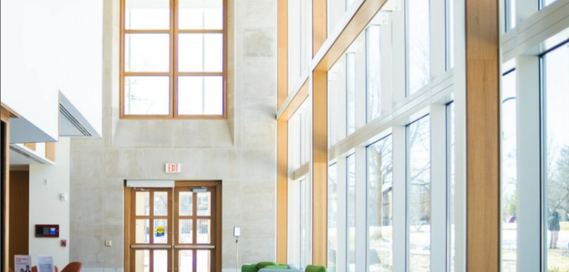 Interior photo of Student Life and Wellness Building