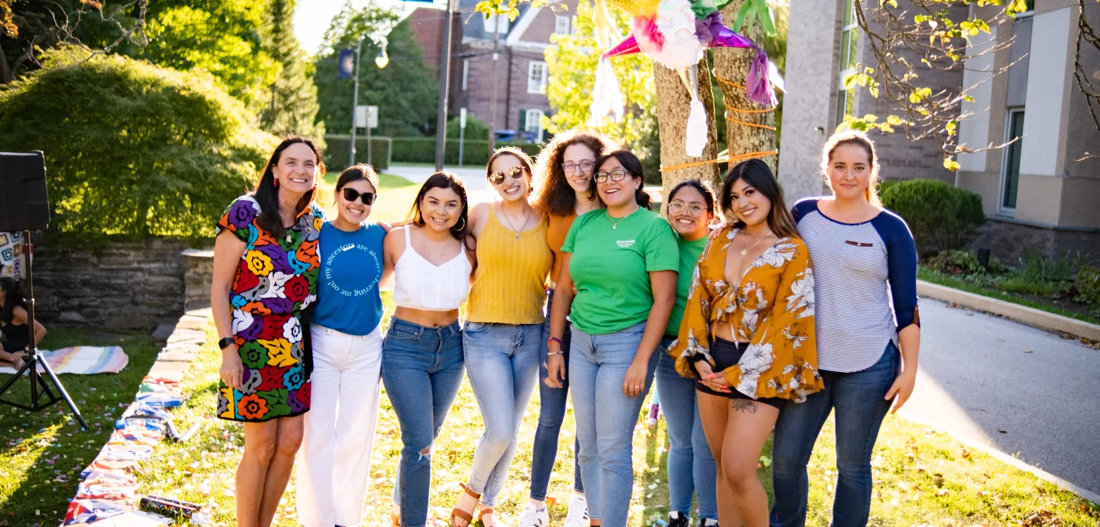 E-board members and Cristina Fink at Latinx Heritage Month Kick-off event
