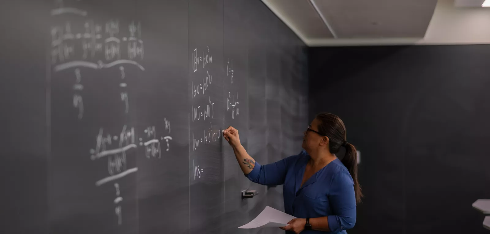 Daisy at Chalk Board
