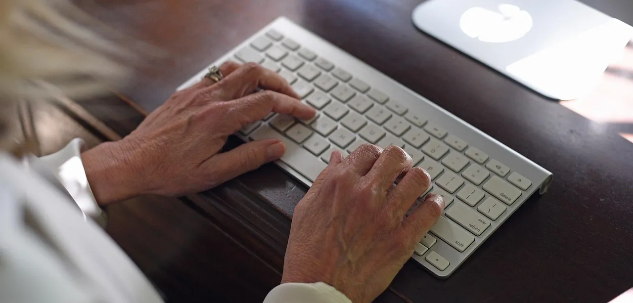 Typing on keyboard
