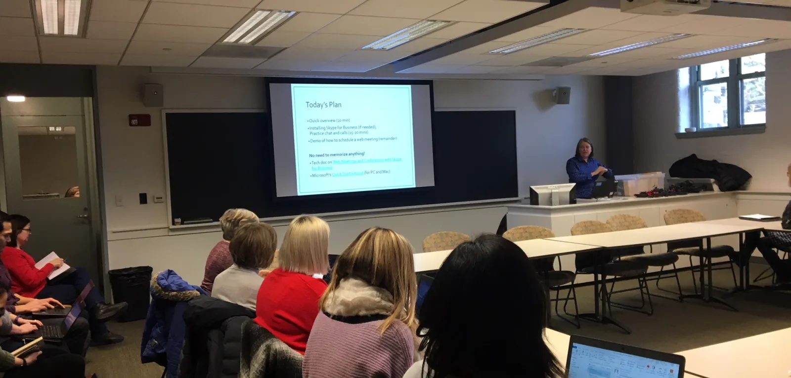 Participants in a technology workshop