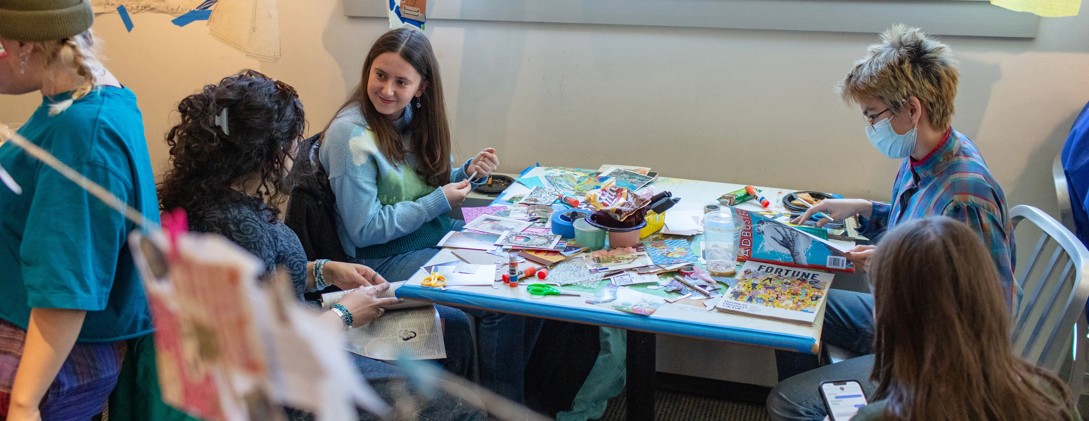 Bryn Mawr College History of Art students work with Artist Philosopher Lynne Huffer