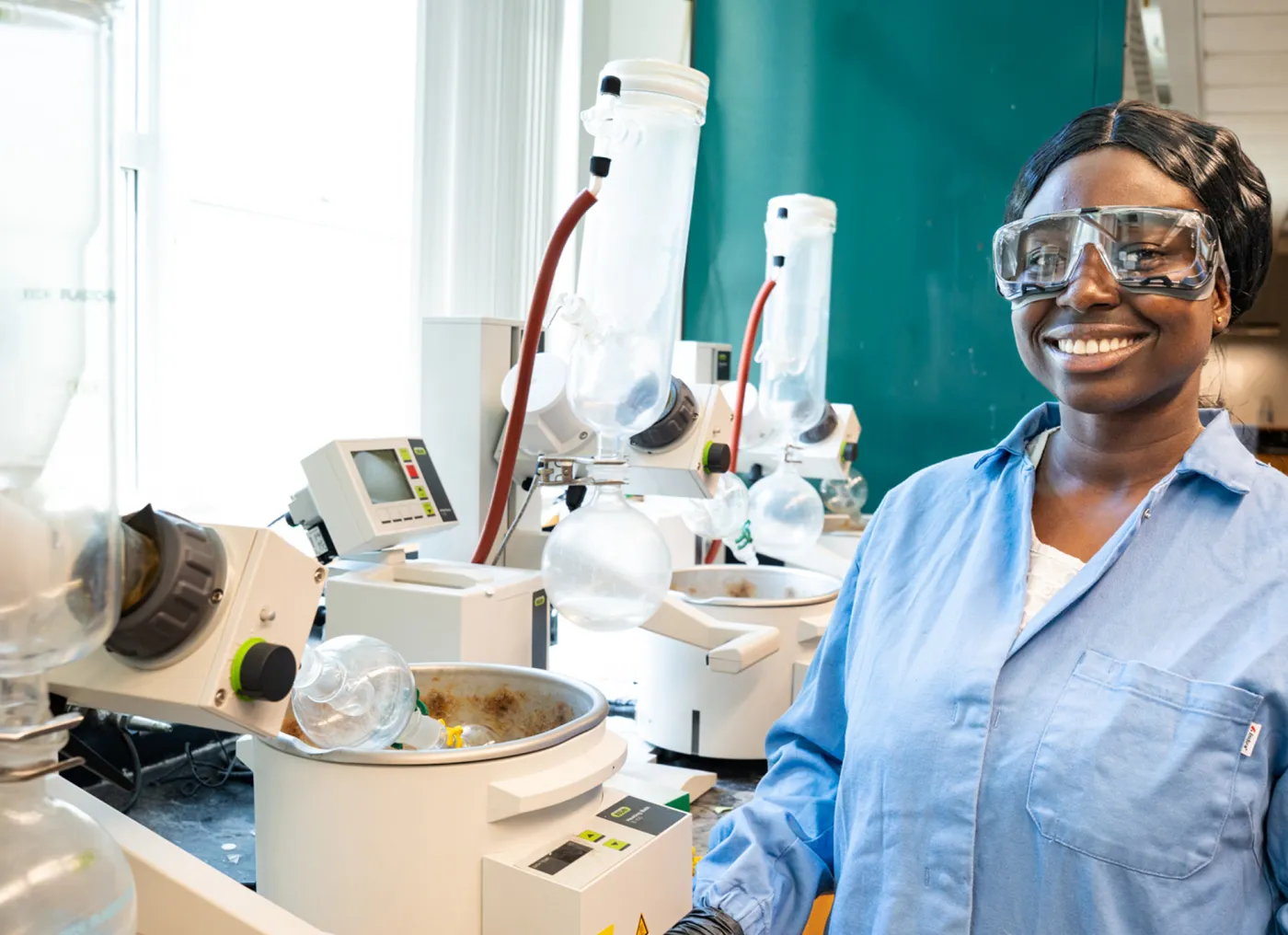 A science major working on her STEM degree at a prestigious liberal arts college