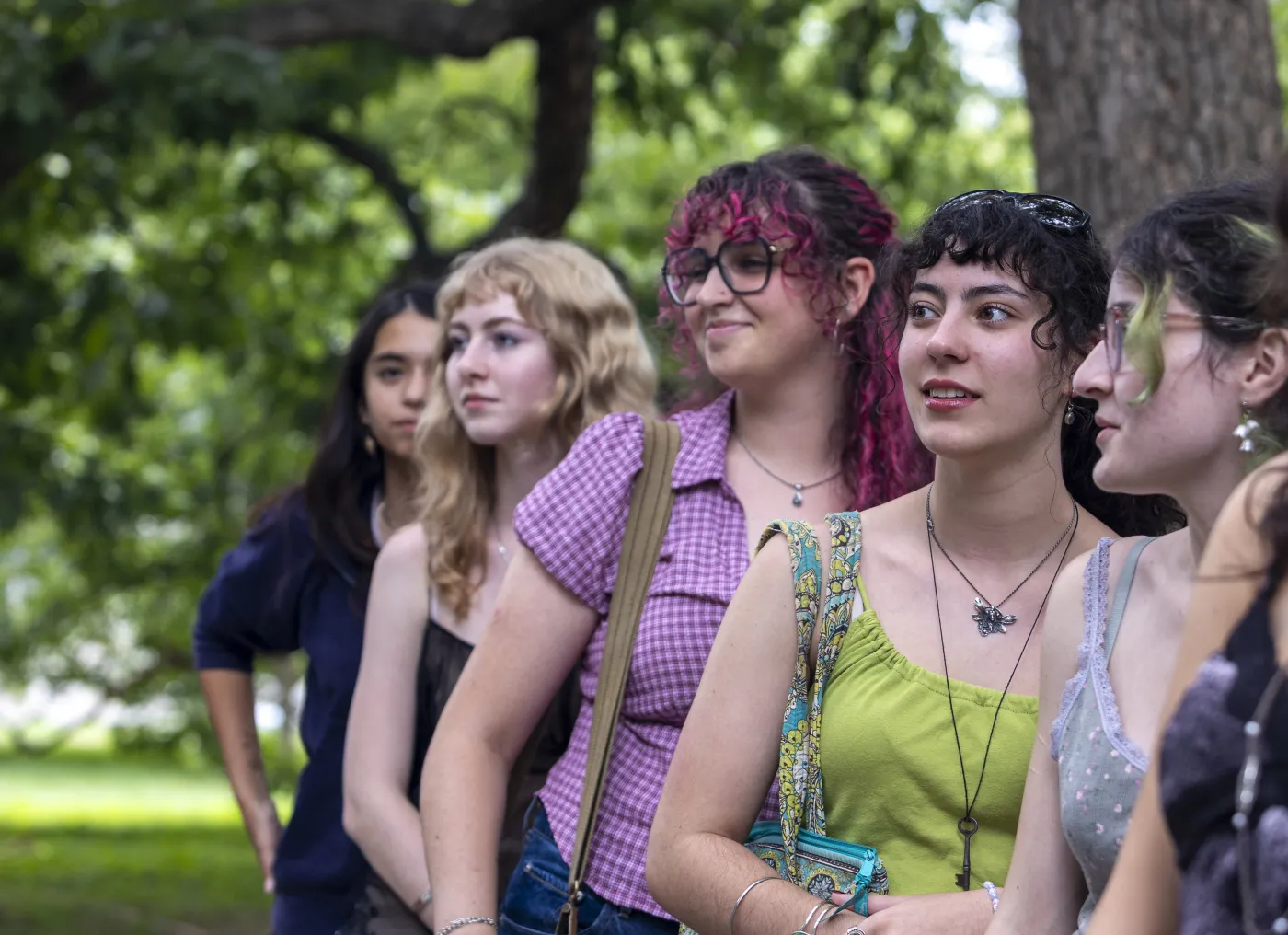 A line of BMC Students 
